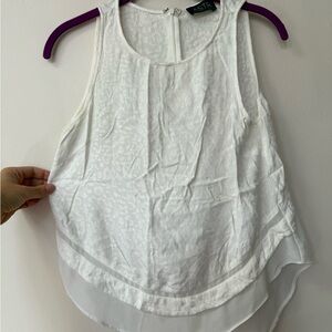 ASTR White Textured Tank Top